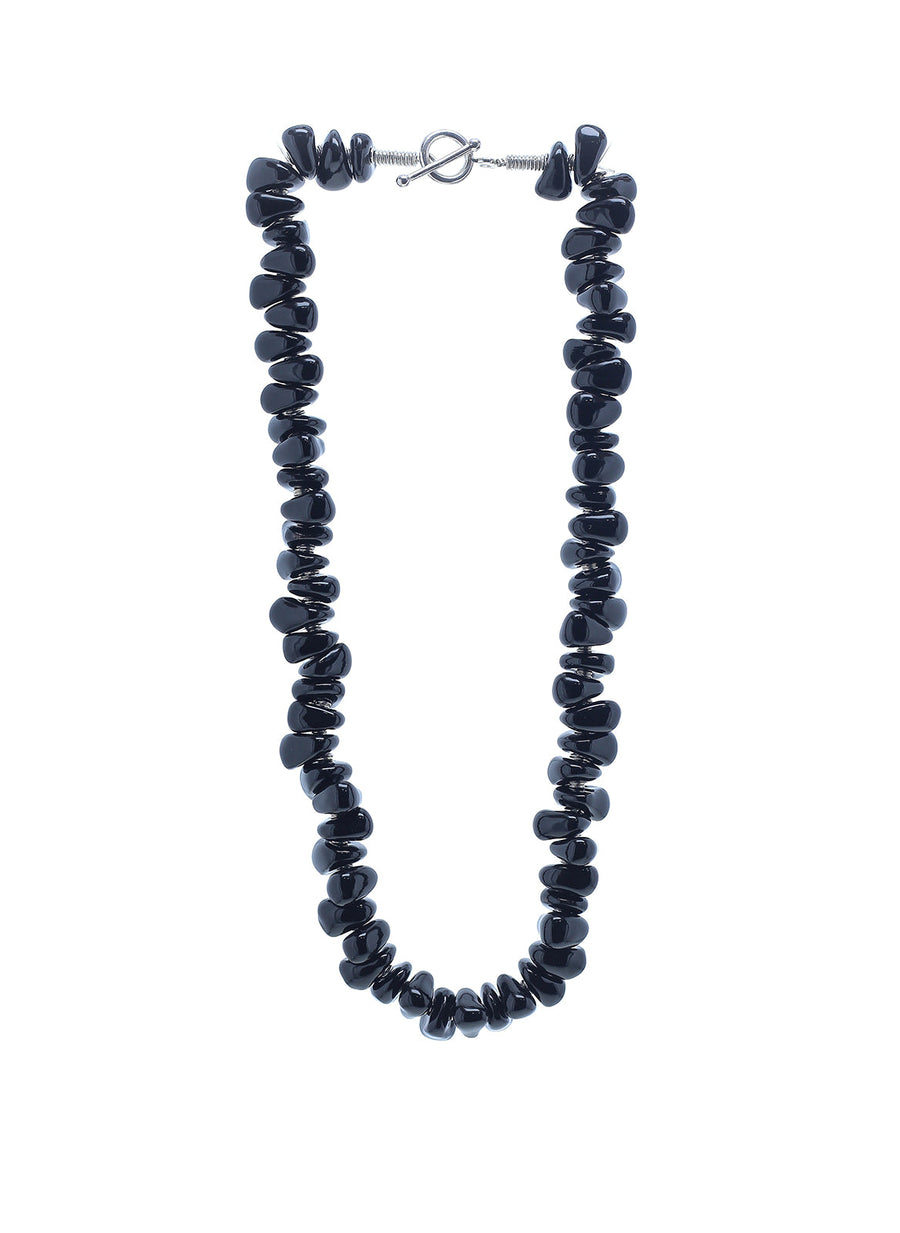 Black Necklace - Nugget bead