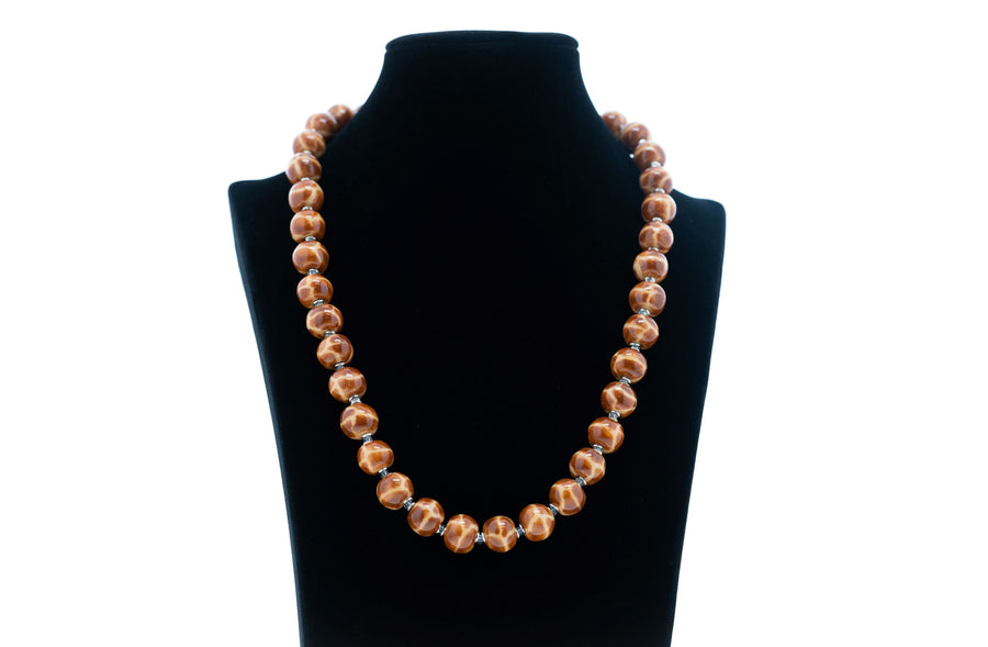 Giraffe Necklace - Smartie & Tiny Round Beads