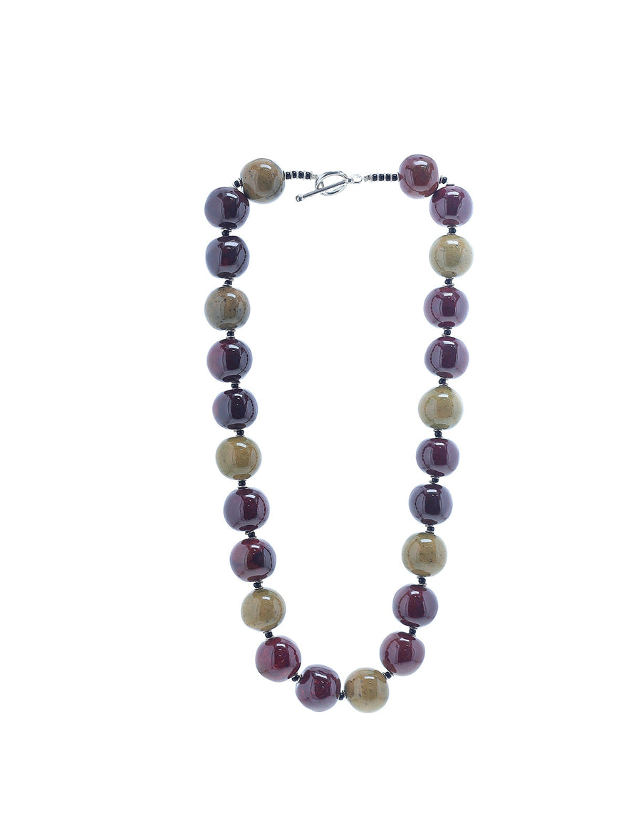 Africa Sunset/Peppermint Necklace - Plain Round bead