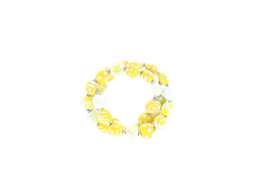 Lemon/White Bracelet - Tiny Smartie
