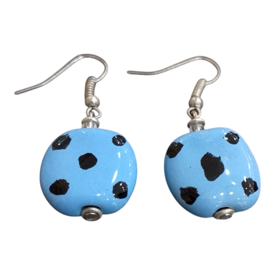 Blue Roller Earring