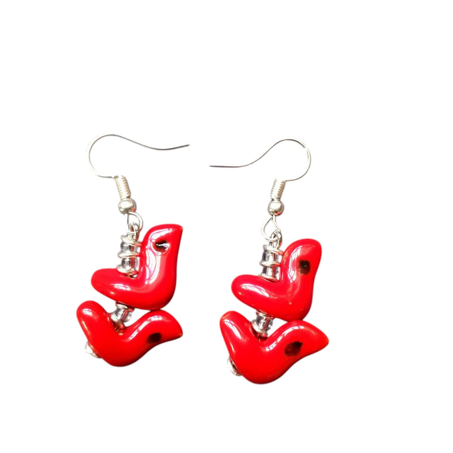 Bright Red Melody Earring