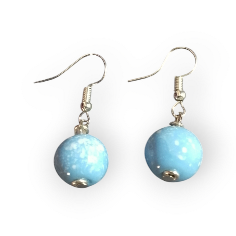 Light Blue Splash Earring