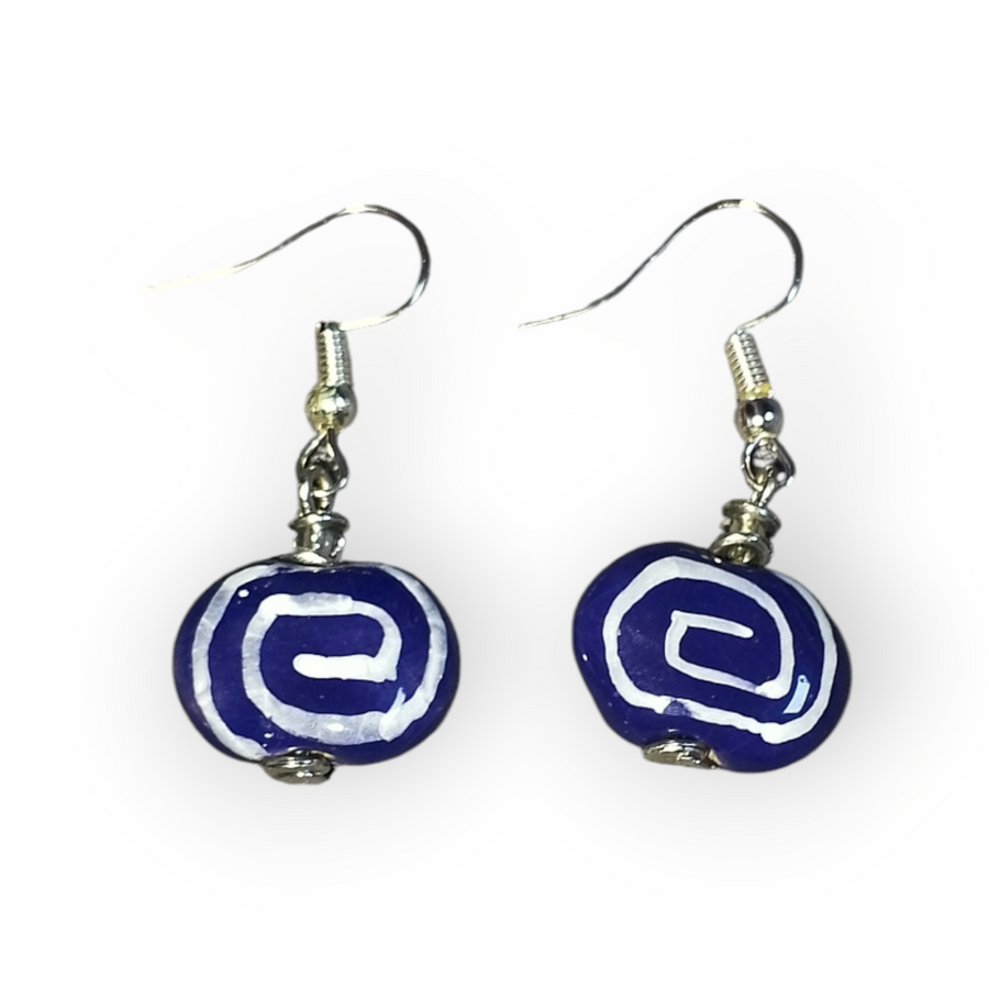 Linda White Porini Earrings