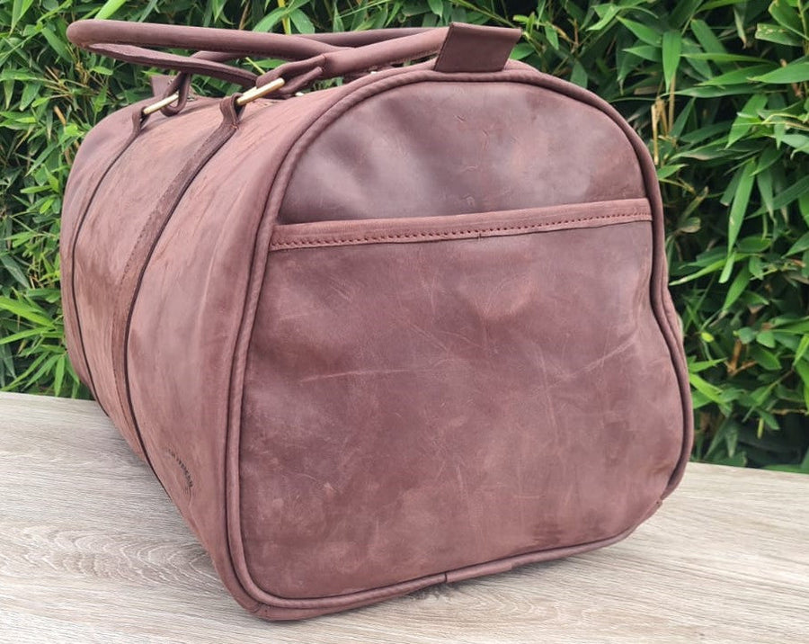 Pull Up Leather Duffle Bag