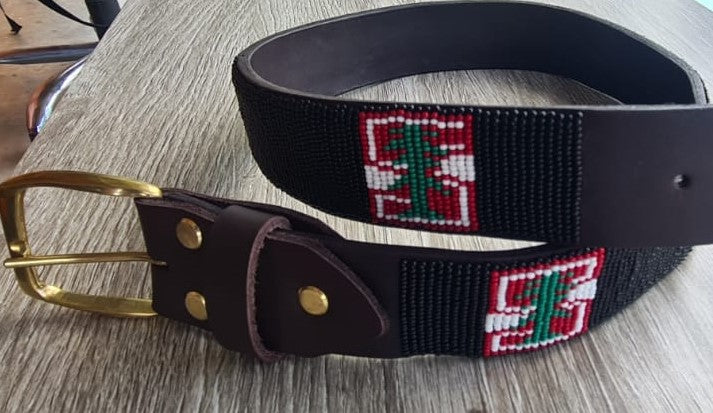Stanford Design Beaded Leather Belt
