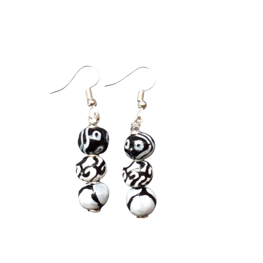 Zebra Bloom Earring