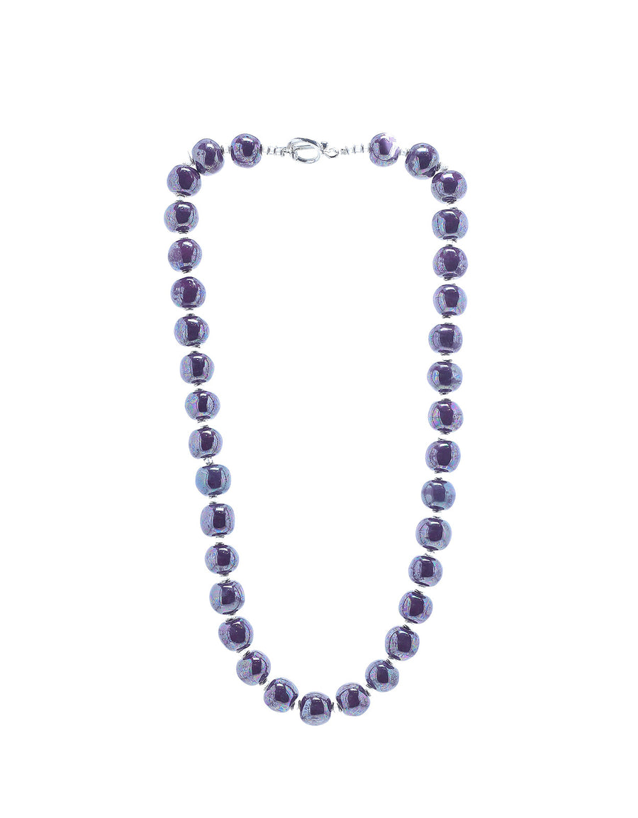 M.O.P Violet Necklace - Kanga bead
