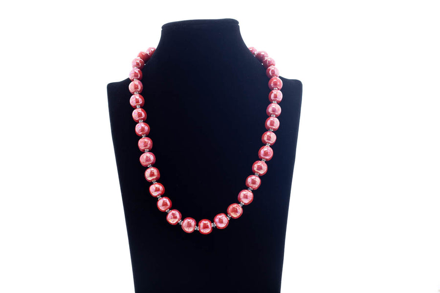 M.O.P Rosso Orange Necklace - Kanga bead