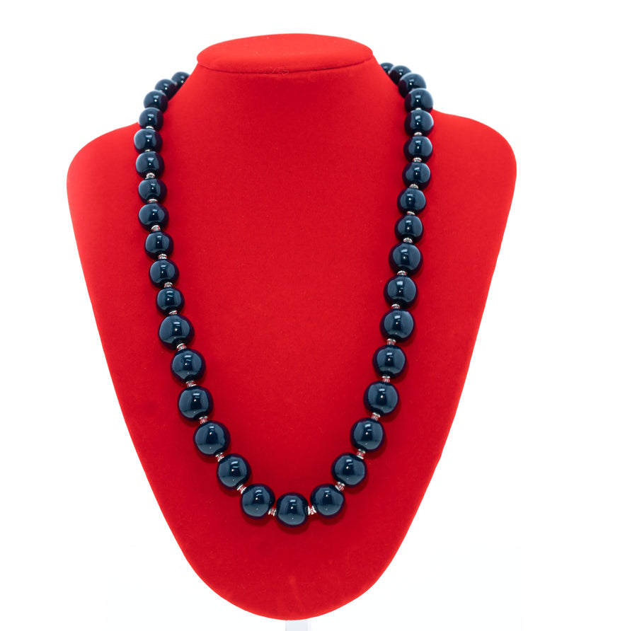 Mid Blue Necklace - Petit Tango bead