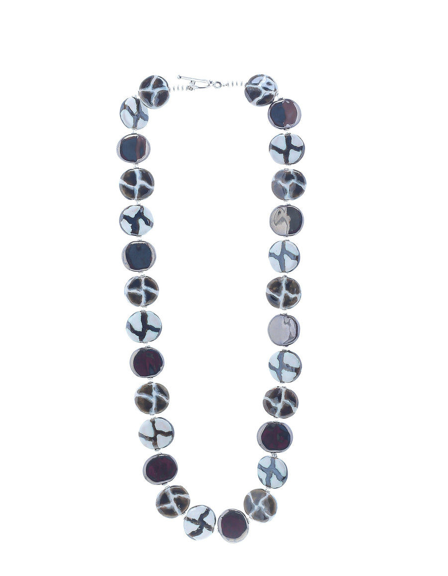 New Gold Zebra Necklace - Smartie bead