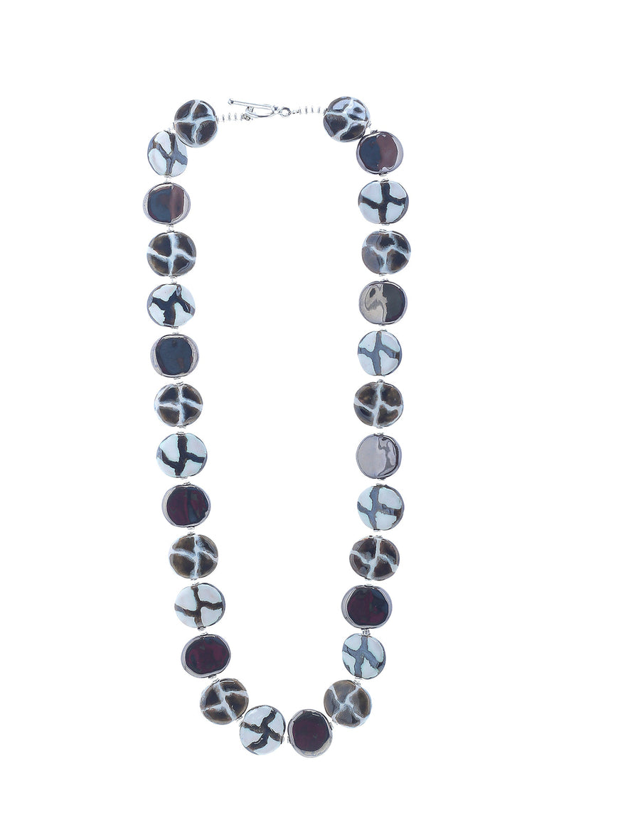 New Gold Zebra Necklace - Smartie bead