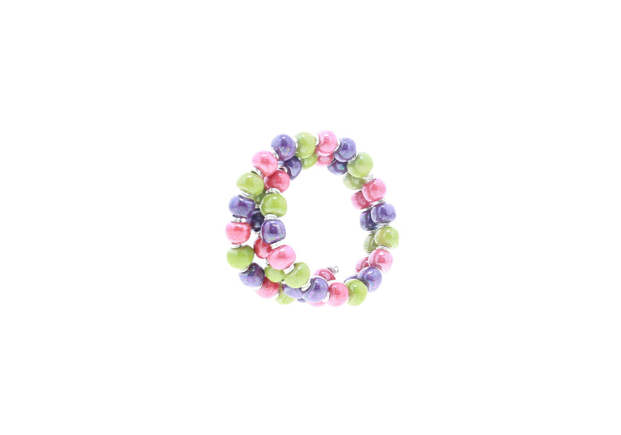 M.O.P Liana/Violet/R.Orange Bracelet - Tiny Round