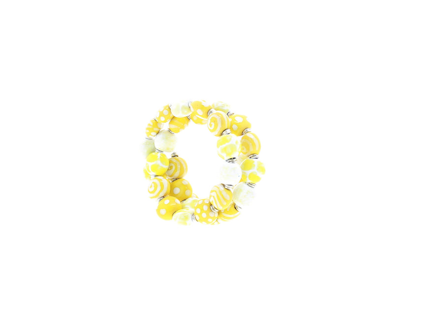 Lemon/White Bracelet - Tiny Smartie